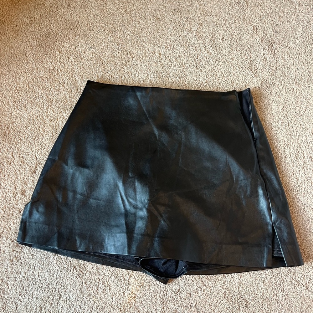 Express Pleather Mini Skort